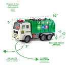 Zetz Brands Toy Garbage Truck for Kids with 4D Lights and Sounds - Battery Operated Automatic Bump & Go Car - Sanitation Truck Stickers