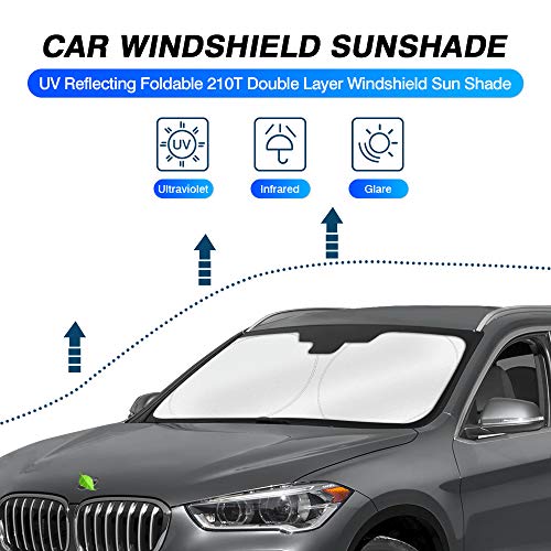 KUST Custom Fit Windshield Sun Shade for 2016 2017 2018 2019 2020 2021 2022 BMW X1 F48 Accessories Sunshade Foldable Window Sun Visor Protector Blocks UV Rays Keep Your Car Cooler