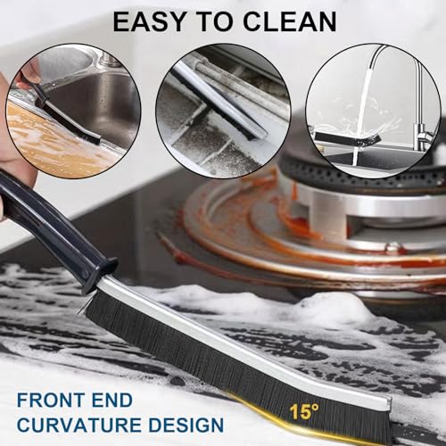 4PCS Crevice Cleaning Brush, Hard Bristle Gap Cleaning Brush, Bathroom Slim Long Slit Hand Brush, Multifunctional Cleaning Brush for Window Grooves Tiles Sliding Door Tracks