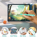 Penyeah Universal Styli, Diamond Stylus Pen for Touch Screens,High Sensitivity Disc Mesh Rubber Tip Capacitive Pen for iPhone/ipad pro/Mini/Air/Android/Microsoft/Fire Tablet - Blueish Green