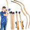 Island Genius Classic Wooden Bow and Arrow Archery Set Outdoor Games Toys and Gifts for Kids Boys and Girls - 2 Bows, 2 quivers and 20 Arrows