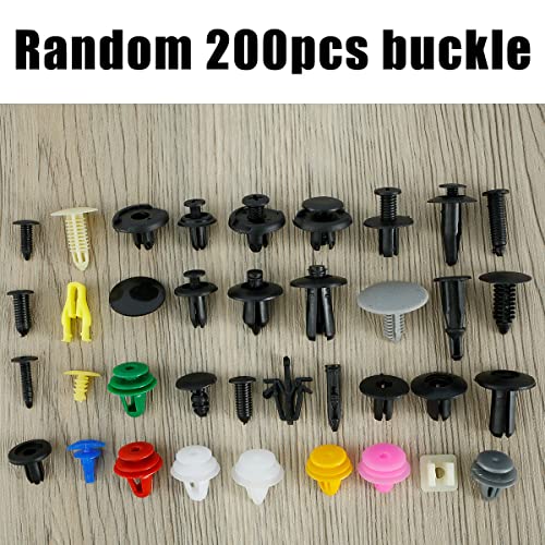 200Pcs Bumper Clips Car Retainer Clips & Plastic Fasteners Kit Auto Body Push Rivets Fender Liner Clips Multiple Size Universal Car Door Panel Trim Clip Fasteners for Car Auto Vehicle Truck