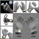 1Pair Cut Resistant Glove Food Grade Safety Stainless Steel Cut Proof Stab Resistant Wire 1Pair Cut Resistant Glove Food Grade Metal Mesh Butcher Glove S/M/L (M: 21.5cm)