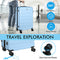 AnyZip Luggage PC ABS Hardside Lightweight Suitcase with 4 Universal Wheels TSA Lock Carry-On 20 Inch LightBlue