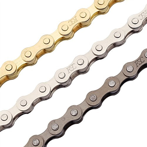 ZHIQIU FSC F410 1-Speed Bicycle Chain (1/2 x 1/8-Inch, 104L) (Ti-N Gold)