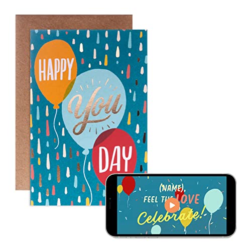 Hallmark Video Greetings Birthday Card - 'Happy You Day' Balloons Design
