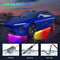 Nilight 6Pcs Car Underglow Neon Accent Strip Lights 300 LEDs RGBIC Multi Color DIY Sound Active Function Music Mode with APP Control and Remote Control Underbody Light Strips