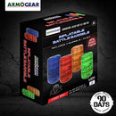 ArmoGear Inflatable Battle Barrels | Team Colored Inflatable Battle Zones | Red, Blue, Green, & Orange | Pump Included | Compatible with Nerf, Laser X, Water Blasters, Paintball Etc.!