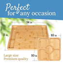 ImpiriLux Charcuterie Board Set | Large Bamboo Cheese Platter & Fruit Tray with Mesh Umbrella Covers and Utensils | Ideal for Hosting, Catering, House Warming Gifts, Weddings, Couples, Moms