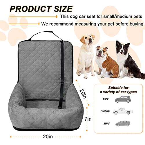 Sephyroth Dog Car Seat for Small/Medium Dogs Under 40LBS,Dog Car Bed Washable Pet Travel Safety Car Seat,Super Soft Safe Removable Pet Booster Seat,Fits for All Cars