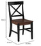 Christopher Knight Home Roshan Farmhouse Acacia Wood Dining Chairs, Black/Walnut