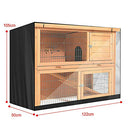 Tophomer Rabbit Hutch Cover Universal 48" Durable 210D Oxford Cloth Outdoor Rabbit Hutches Cover Windproof Waterproof Thermal Cage Cover Black