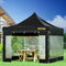 VEVOR 10 x 10 FT Pop Up Canopy Tent, Outdoor Patio Gazebo Tent with Removable Sidewalls and Wheeled Bag, UV Resistant Waterproof Instant Gazebo Shelter for Party, Garden, Backyard, Black