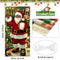 Christmas Door Cover Decoration Christmas Santa Claus Door Cover Xmas Door Hanging Banner Christmas Santa Background Banner for Home Front Door Holiday Christmas Decoration (Bright)