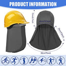 6 Pieces Hard Hat Liner with Neck Shade Cooling Skull Caps Liner Sweat Wicking Cap with Tail Sun Shade for Safety Helmet Accessories Cycling Running Neck Protection Hat