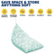 5 STARS UNITED Stuffed Animal Storage Bean Bag - Cover Only - Large Triangle Beanbag Chair for Kids - 150+ Plush Toys Holder - Floor Pillows Organizer for Girls - 100% Cotton Canvas - Mint Roses