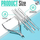 FANDAMEI 4 PCS Nail Care Kit, Nail Cuticle Nippers, Ingrown Toenail Tools Kit, Toenail File and Lifters Stainless Steel, Nail Lifter, Nail Cuticle Pushers, Professional Manicure and Pedicure Set