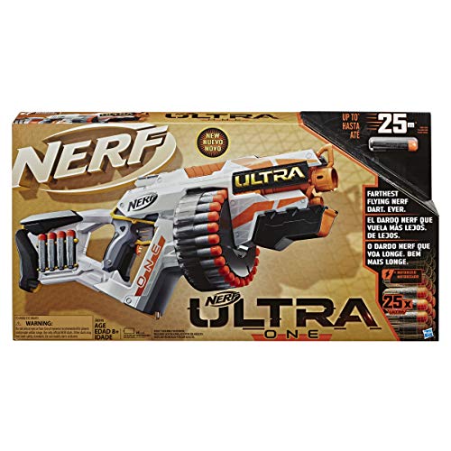 Hasbro NERF - Ultra One Motorized Blaster - 25 Nerf Ultra Darts - The Ultimate in Nerf Dart Blasting - Compatible Only with Nerf Ultra One Darts - Ultra 1 - Games and Toys for Kids - Boys and Girls Ages 8+
