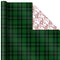 Hallmark Reversible Christmas Wrapping Paper (3 Rolls: 120 sq. ft. TTL) Vintage Santa, Snowmen, Traditional Green, Red and White Plaids