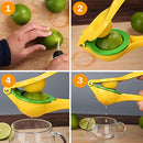 Chefs Choice Lemon Lime Juice Squeezer Manual Citrus Press – When Life Gives You Lemons Get Zesty - Stainless Steel Premium Manual Fruit Mexican Elbow – Easy to Use, Bonus Recipe Guide by Mobi Lock