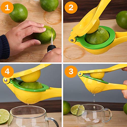 Chefs Choice Lemon Lime Juice Squeezer Manual Citrus Press – When Life Gives You Lemons Get Zesty - Stainless Steel Premium Manual Fruit Mexican Elbow – Easy to Use, Bonus Recipe Guide by Mobi Lock