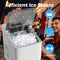 ADVWIN 2.2L 12KG Ice Maker Countertop, Self-Cleaning Ice Machine, 2 Sizes of Bullet Ice for Home Kitchen Office Bar Party, White