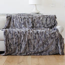 (Extra Large 150cm x 200cm , Gray) - Graced Soft Luxuries Oversized Softest Warm Elegant Cosy Faux Fur Home Throw Blanket 150cm x 200cm by, Grey Tie Dye