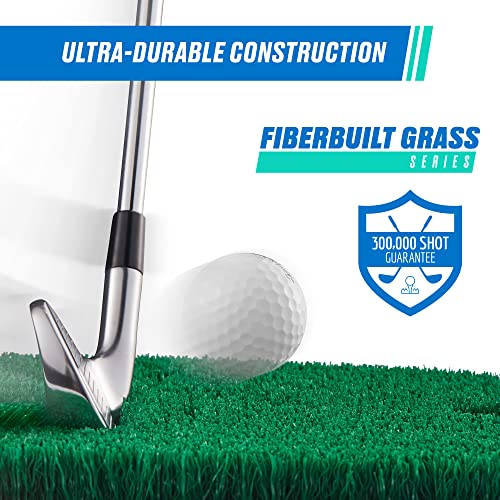 Fiberbuilt Golf 5'x4' Hourglass Pro Studio Mat Kit - Single-Sided Hitting Mat with Premium Fiberbuilt Grass Turf - Launch Monitor Tested - Indoor/Outdoor, Green