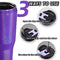 Zibtes 40oz Insulated Tumbler With Lid and Straws, Stainless Steel Double Vacuum Coffee Tumbler With Handle, Keeps Drinks Cold up to 34 Hours or Hot for 12 Hours(Glitter Purple 1 pack)