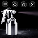 NUZAMAS Suction Feed Air Spray Paint Gun 2.0mm Stainless Nozzle 1000ml Capacity Airbrush Painting Tool for Car Furniture Painting Hand Held Paint Sprayer