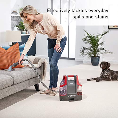 Vax SpotWash Spot Cleaner | Lifts Spills and Stains from Carpets, Stairs, Upholstery | Portable and Compact – CDCW-CSXS, 1.6L, Red