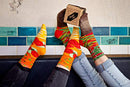 Rainbow Socks - Men Women Funny Vegan Burger Socks Box - 2 Pairs - Size S/M (AU Woman 5-9 / Man 3-7)