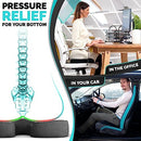 iamcomfi Seat Cushion - Medium - Coccyx Car Seat Cushion for Office Chair, Desk & Car Driving - Premium Heat Sensitive & Durable Memory Foam Sitting Pillow - Home Office Back Cushions & Seat Cushions