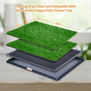 LOOBANI Dog Grass Pee Pads, Artificial Turf Pet Grass Mat Replacement for Puppy Potty Trainer Indoor/Outdoor Use - Set of 2 (14"x18")