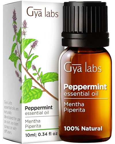 Gya Labs Peppermint Oil for Diffuser - 100% Natural Mint Essential Oils - Peppermint Essential Oil for Diffuser, Skin & Hair (10 ml)