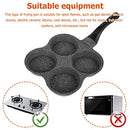 4 Hole Frying Pan Pancake Maker with Handle Pancake Pan Non Stick Omelet Pan Breakfast Eggs Kitchen Utensils Hamburger Eye Pan Gas Stove Electric