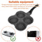 4 Hole Frying Pan Pancake Maker with Handle Pancake Pan Non Stick Omelet Pan Breakfast Eggs Kitchen Utensils Hamburger Eye Pan Gas Stove Electric