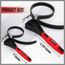 Rubber Strap Adjustable Wrench Set: 2-Piece Oil Filter Pipe Jar Opener 4"-6-3/8" Strong Grip Plumbers Universal Spanner Drain Sewer Cap Sink Pliers Socket Nut Shower Head Valve Faucet Removal