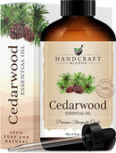 Handcraft Cedarwood Essential Oil - Huge 4 OZ - 100% Pure & Natural - Premium Therapeutic Grade with Premium Glass Dropper