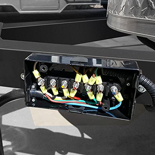 Nilight 2PACK 7 Way Electrical Trailer Junction Box 7 Gang Trailer Wire Connector Junction Box Weatherproof for Rewiring Camper RV Caravans Boat 7 Pole Cable Connection Box - 50061B