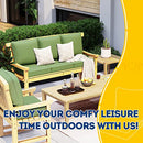 AAAAAcessories Outdoor Deep Seat Cushions for Patio Furniture, Water-Resistant Replacement Patio Chair Cushions Set of 4, 24 x 24 x 5 inch, Dark Moss Green