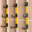DEWALT 3-Piece Wall Mount Cantilever Wood and Lumber Storage Rack for Workshop Shelving, Multi-Depth Storage, Supports a Total of 273 lbs.