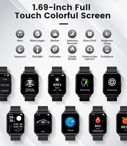 LIGE Smart Watch for Women Men,Smart Watch (Answer/Make Call),2023 Newest 1.83 Inch Fitness Tracker,Heart Rate/Sleep Monitor/Pedometer/Calories,Multiple Sports Modes,Waterproof Fitness for Android iOS
