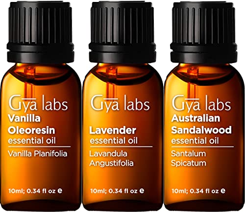 Gya Labs Vanilla, Lavender & Australian Sandalwood Oils (3 x 10 ml)