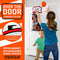 NERF Basketball Hoop Hamper - Laundry Layup Over The Door Basket + Shooting Target - Mini Hoop Hamper + Basketball Set