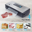 INKBIRD Vacuum Sealer Machine Food Storage with Seal Bags and Starter Kit INK-VS02, Dry/Moist/Pulse/Canister Four Sealing Modes with Built-in Cutter LED Indicator Light Low Noise 8X Longer Food Preservation