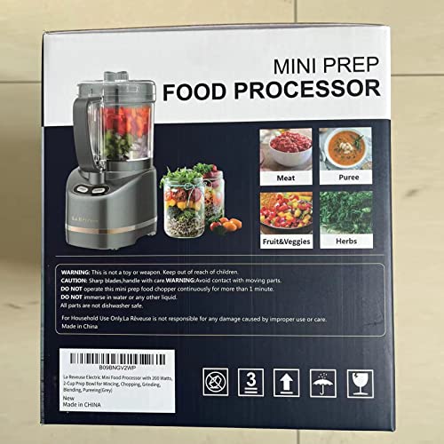 La Rêveuse Electric mini food processor with 200 watts, 450 ml preparation bowl for chopping, chopping, grinding, mixing, puréeing