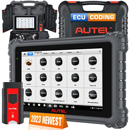 Autel MaxiCOM MK906 Pro Automotive Diagnostic Scan Tool, 2022 Newer Model of MS906 Pro/ MS906BT, ECU Coding, 36+ Service, Active Test, Top Hardware, OE All System, FCA AutoAuth, Work with BT506/ MV108