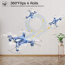 (Blue) - Mini Drones for Kids or Adults, RC Drone Helicopter Toy, Easy Indoor Small Flying Toys for Boys or Girls Blue