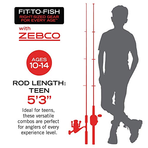 Zebco Kids Rambler Telescopic Spincast Reel and Fishing Rod Combo, 24.5-Inch to 5-Foot 3-Inch Telescopic Fishing Pole, Changeable Right- or Left-Hand Retrieve, Pre-Spooled with 8-Pound Line